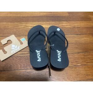 Reef 1965 Reef Mid Chakras 2 inch Wedge Black Flipflops NWT 6
